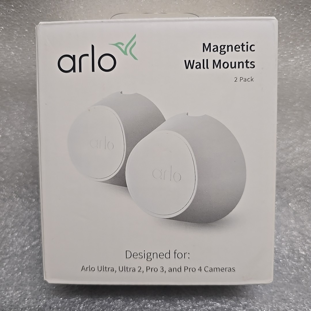 Arlo Magnetic Wall Mounts Set of 2 for Ultra, Ultra 2 Pro 3 & Pro 4 Unused.