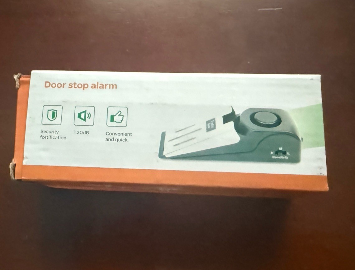 Upgraded Door Stop Alarm .Base for Home Security