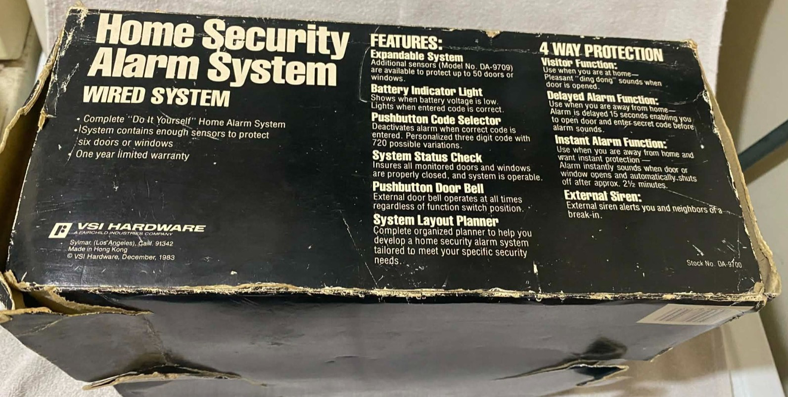Vintage Fortress Home Security Alarm System Wired DA-9700 In Box