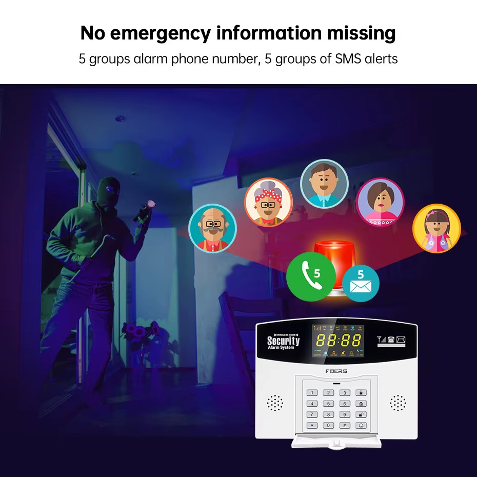 W210 Tuya Smart Alarm System Kit WIFI GSM Burglar Alarm Smart Home Alarm System