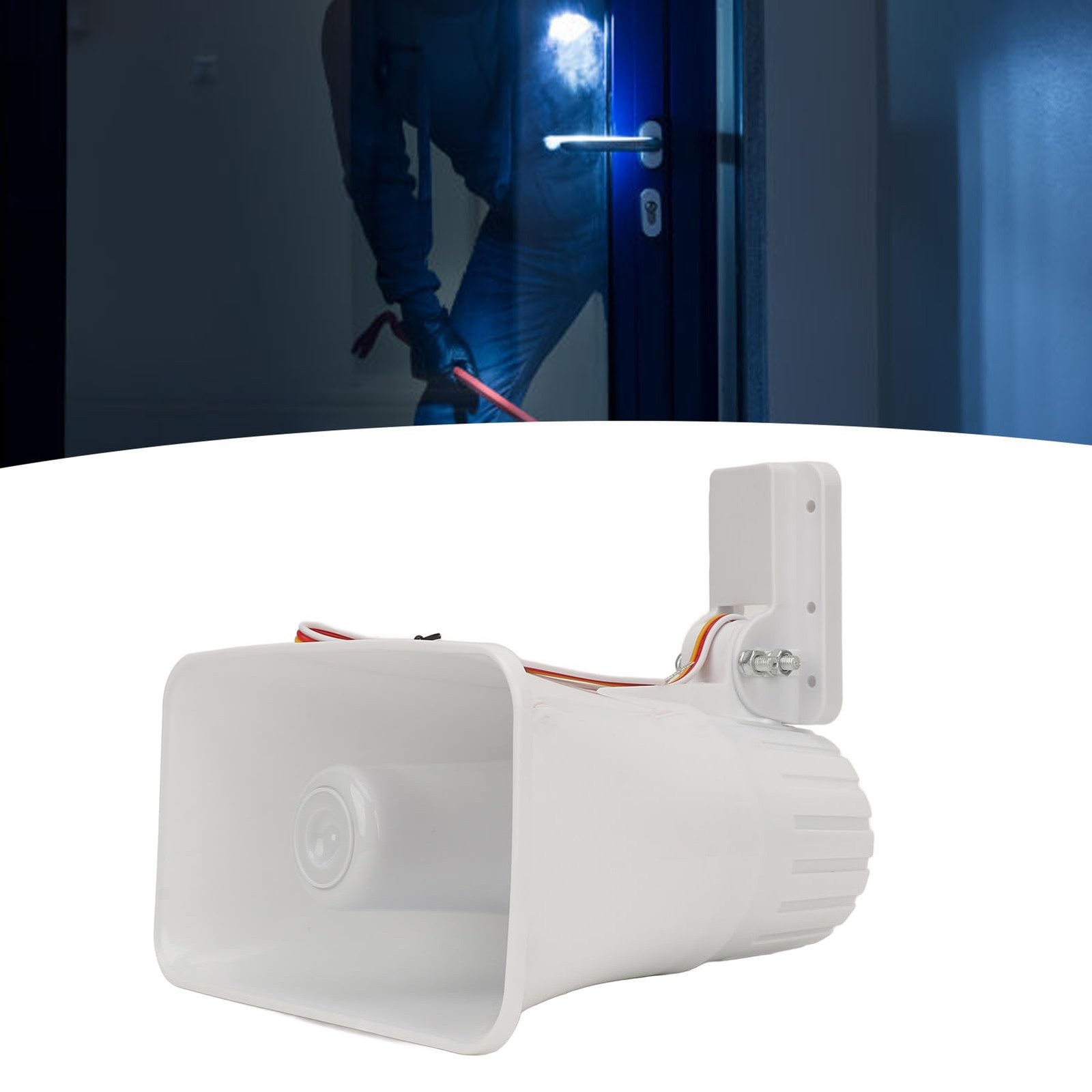 Alarm Siren, Wired Alarm Siren Horn, 120db 30W Siren Dual Tone Indoor/Outdoor…