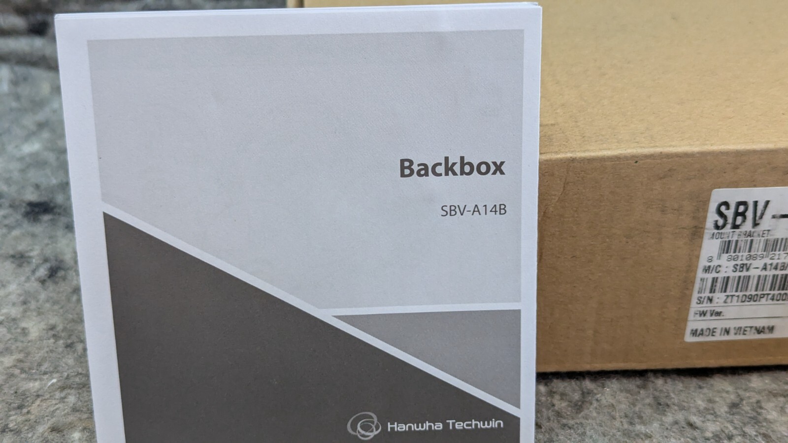 Hanwha Techwin SBV-A14B Wisenet A series cameras for GangboxesSecurity Accessory