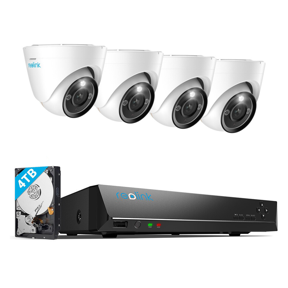 Reolink 12MP PoE Camera 16CH 4TB NVR Home CCTV Camera System Color Night Vision