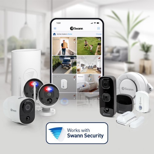 Swann Wireless 4K Security Camera System 8CH NVR Two-Way Audio Recording 64GB SD