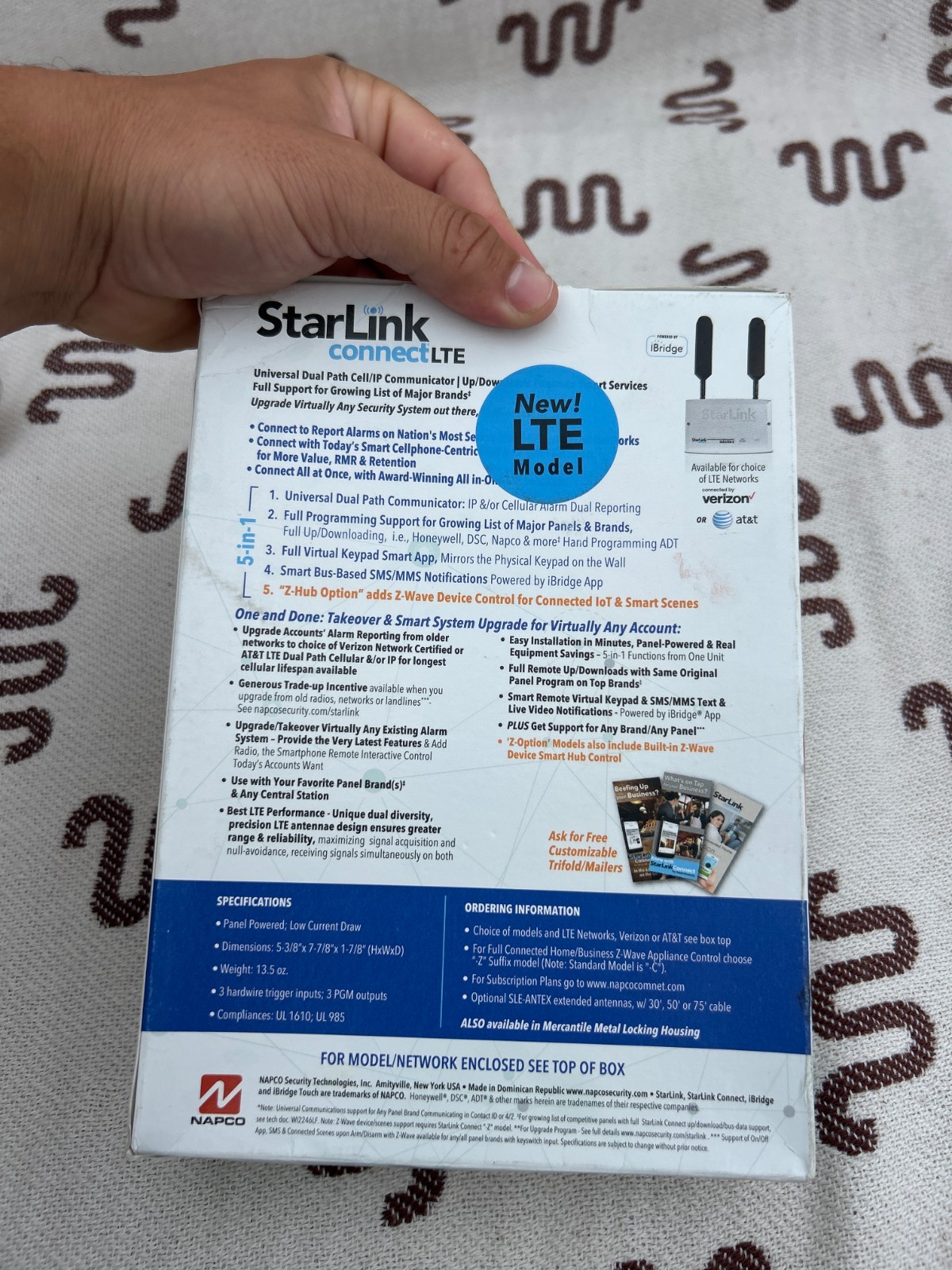 Napco SLE-LTEV-C StarLink Connect Dual-Path Verizon LTE IP Alarm Communicator