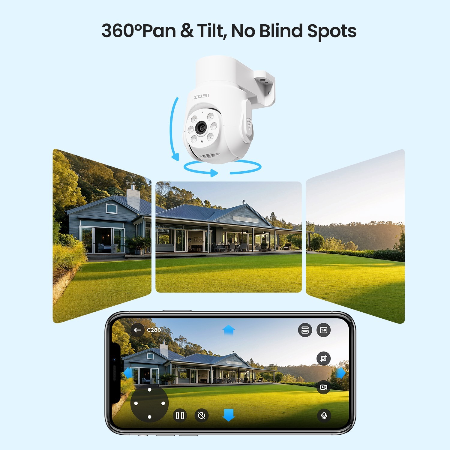 ZOSI H.265+ 8CH 3MP wireless security WiFi Outdoor camera system 1TB HDD Audio