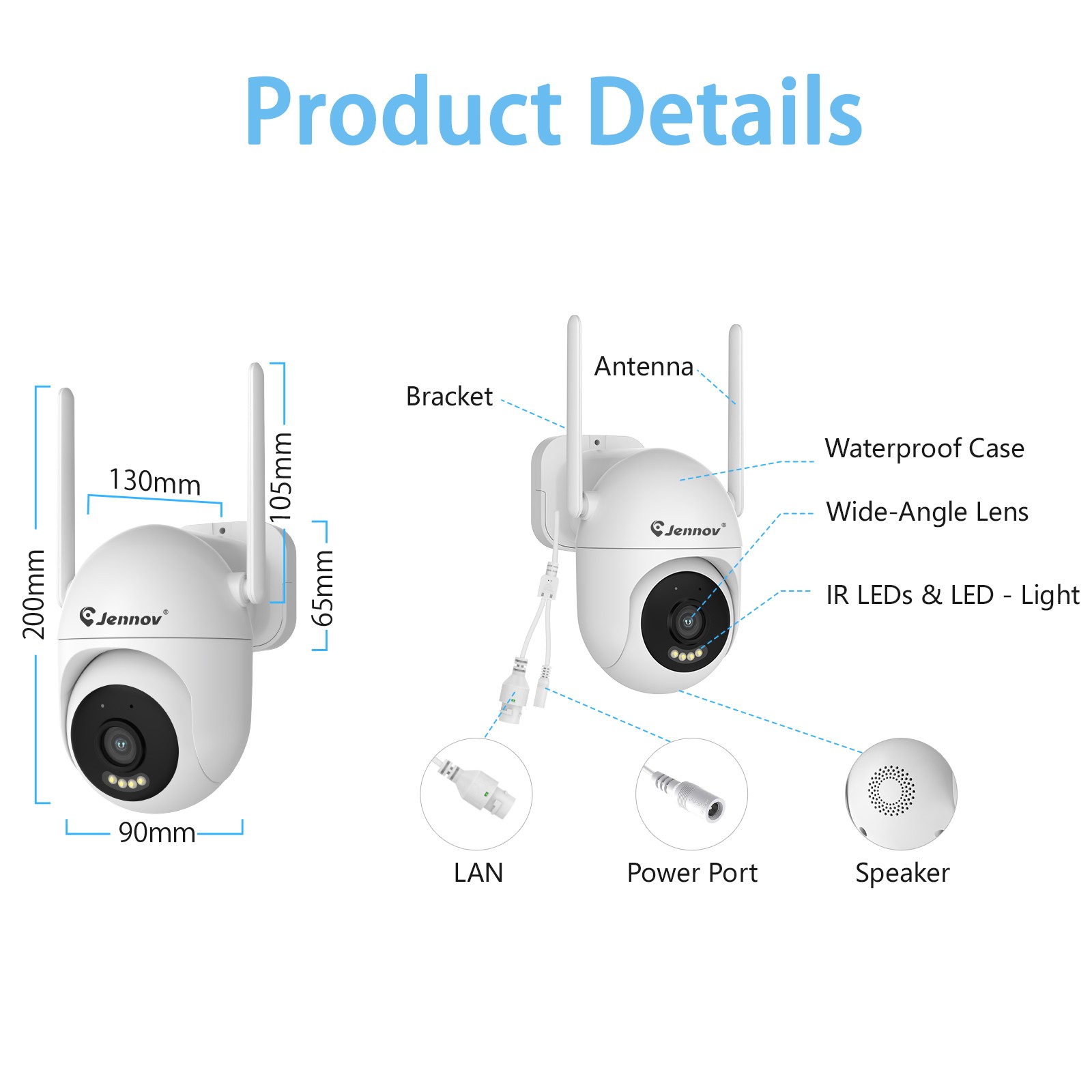 5MP Home Security System Wireless 2.4/5G Wifi Kit 1TB Monitor For Garage Outdoor
