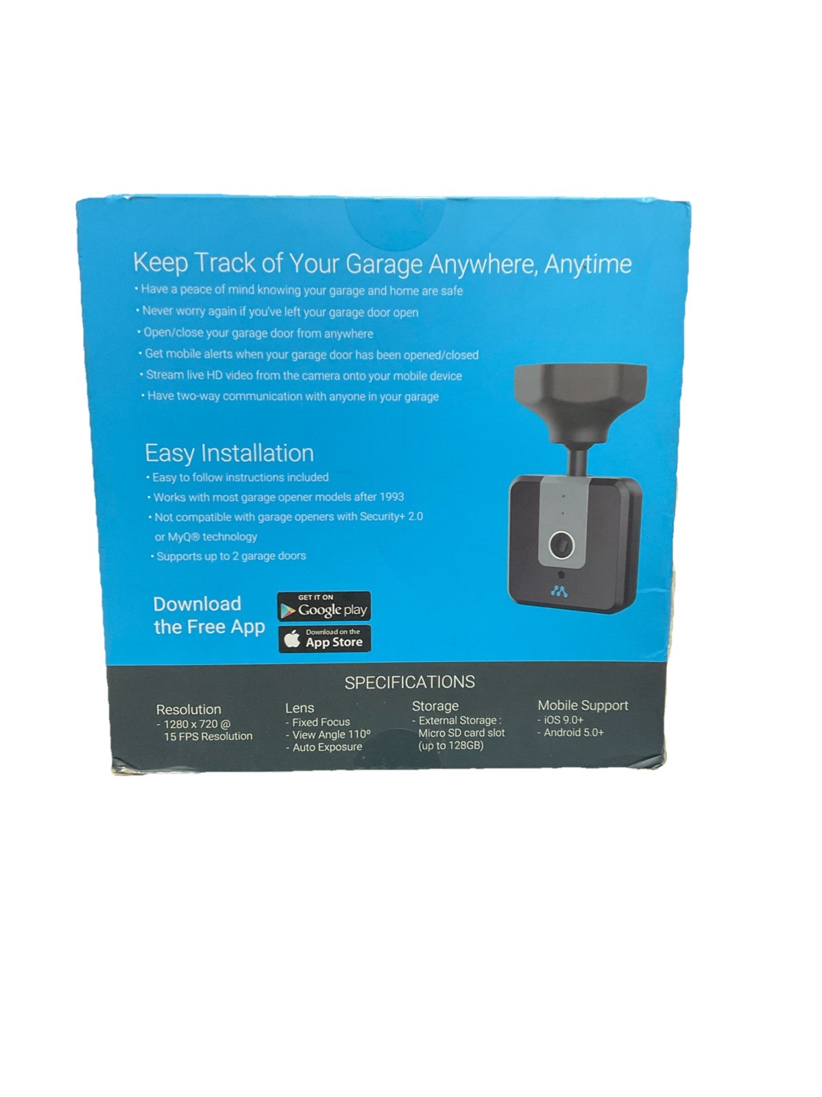 Momentum Niro WiFi Garage Door Controller With Built In Camera 10189460-3