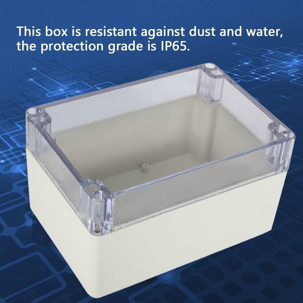 ABS Plastic Junction Box, Dustproof 7.9×4.7×4.4, Light Gray /Transparent
