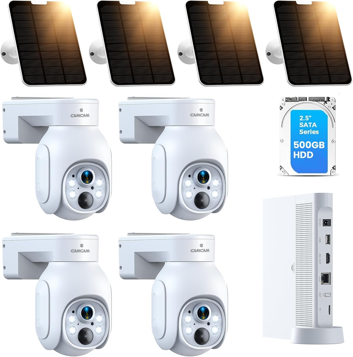Wireless Home CCTV Security Camera System Outdoor WIFI Solar Power Camera 10CH