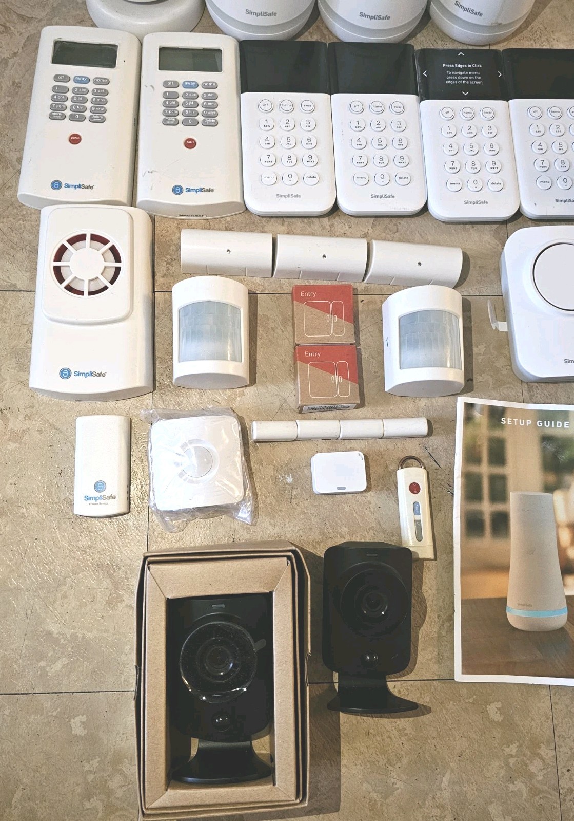 SimpliSafe Security System 25+ pc Lot Base Keypad Motion Sensors Towers Camera