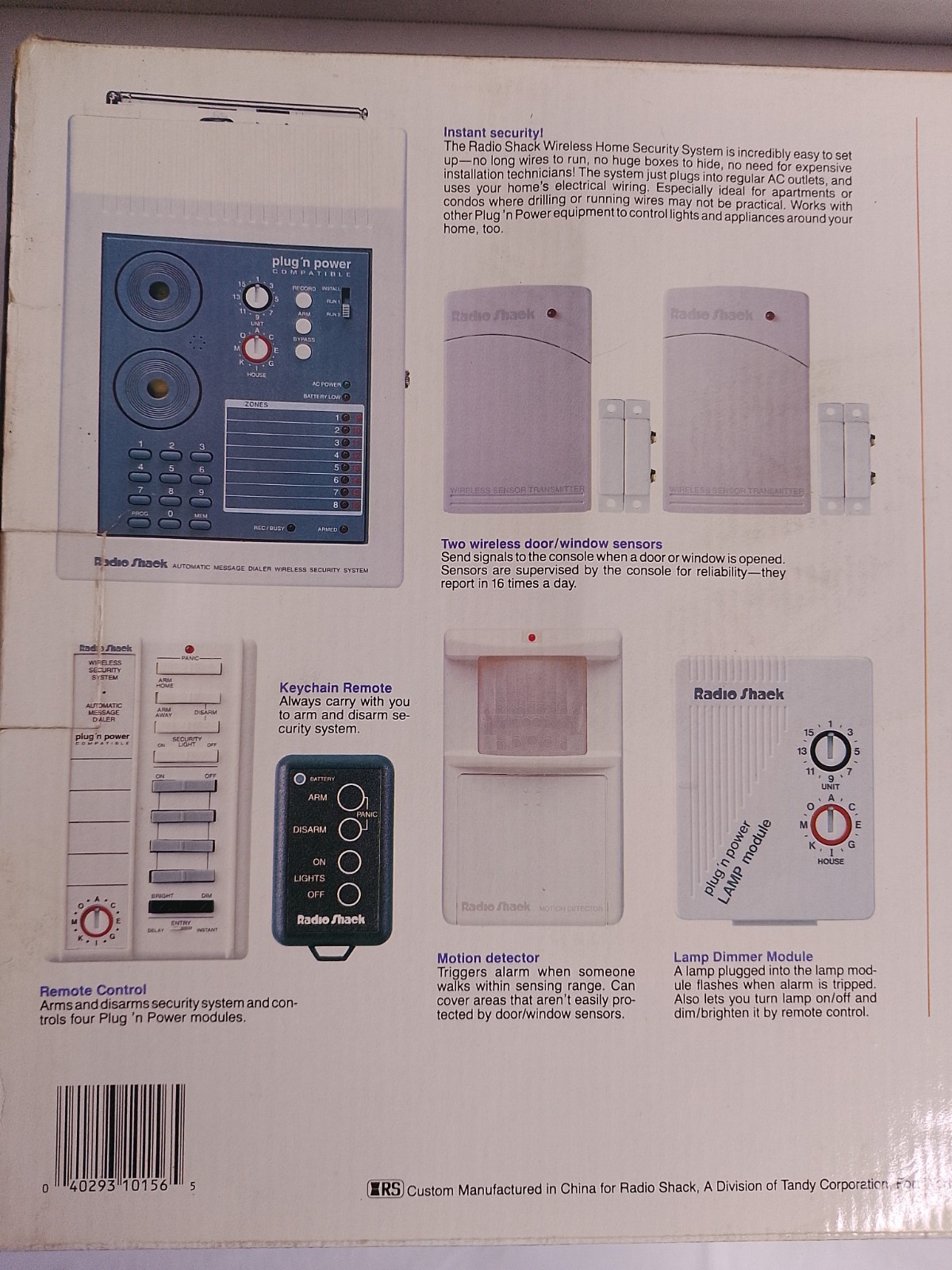 Vintage RadioShack Wireless Home Security System Phone Dialer Plug ‘n Power