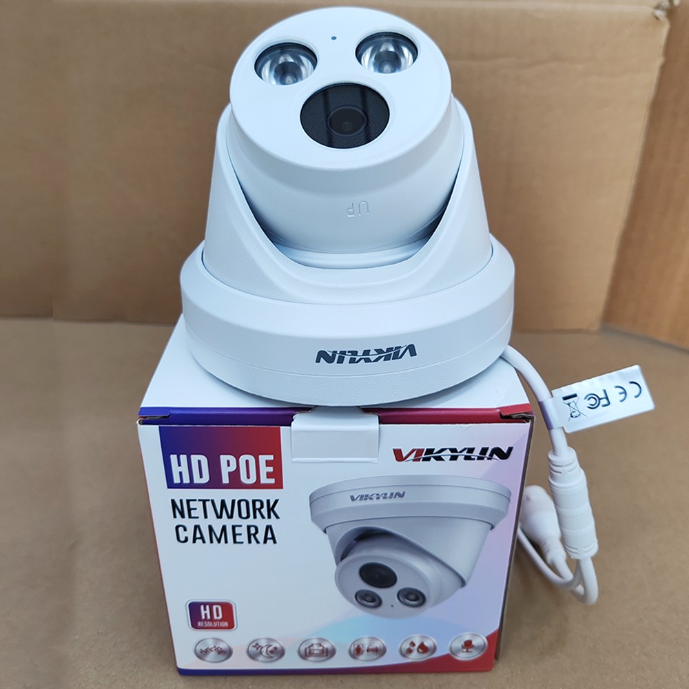 Vikylin 4K 16CH 16POE NVR CCTV System 8MP Camera Outdoor Full Color+IR Audio Lot