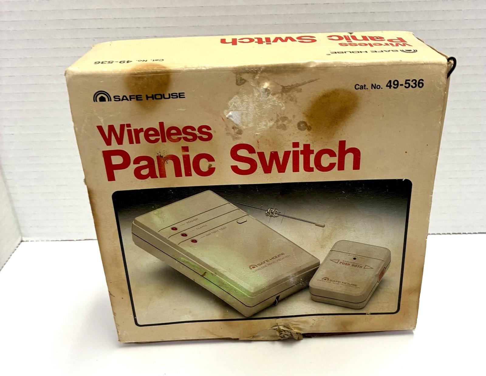 Vintage Safe House Radio Shack Wireless Panic Switch 49-536 New Old Stock Open