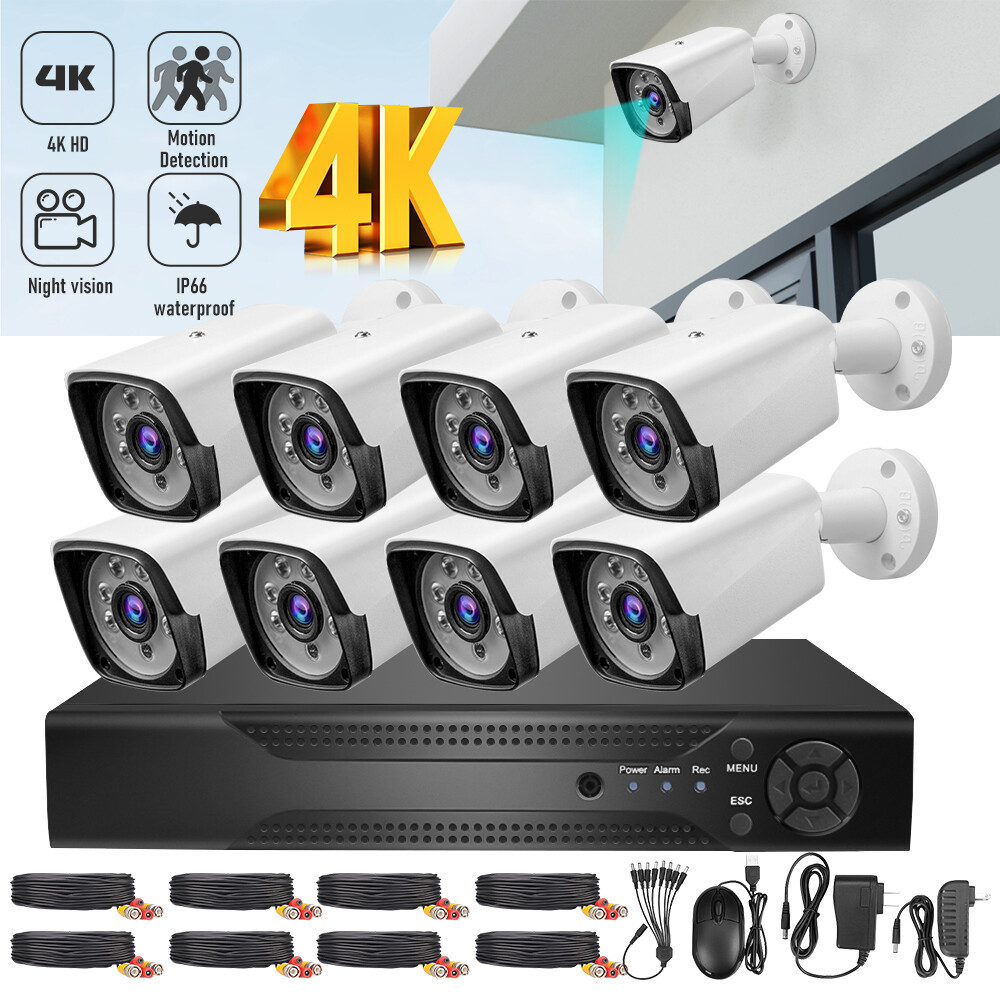 5MP Security Camera 8CH H.265 DVR Kit Outdoor Night Vision Audio Video CCTV