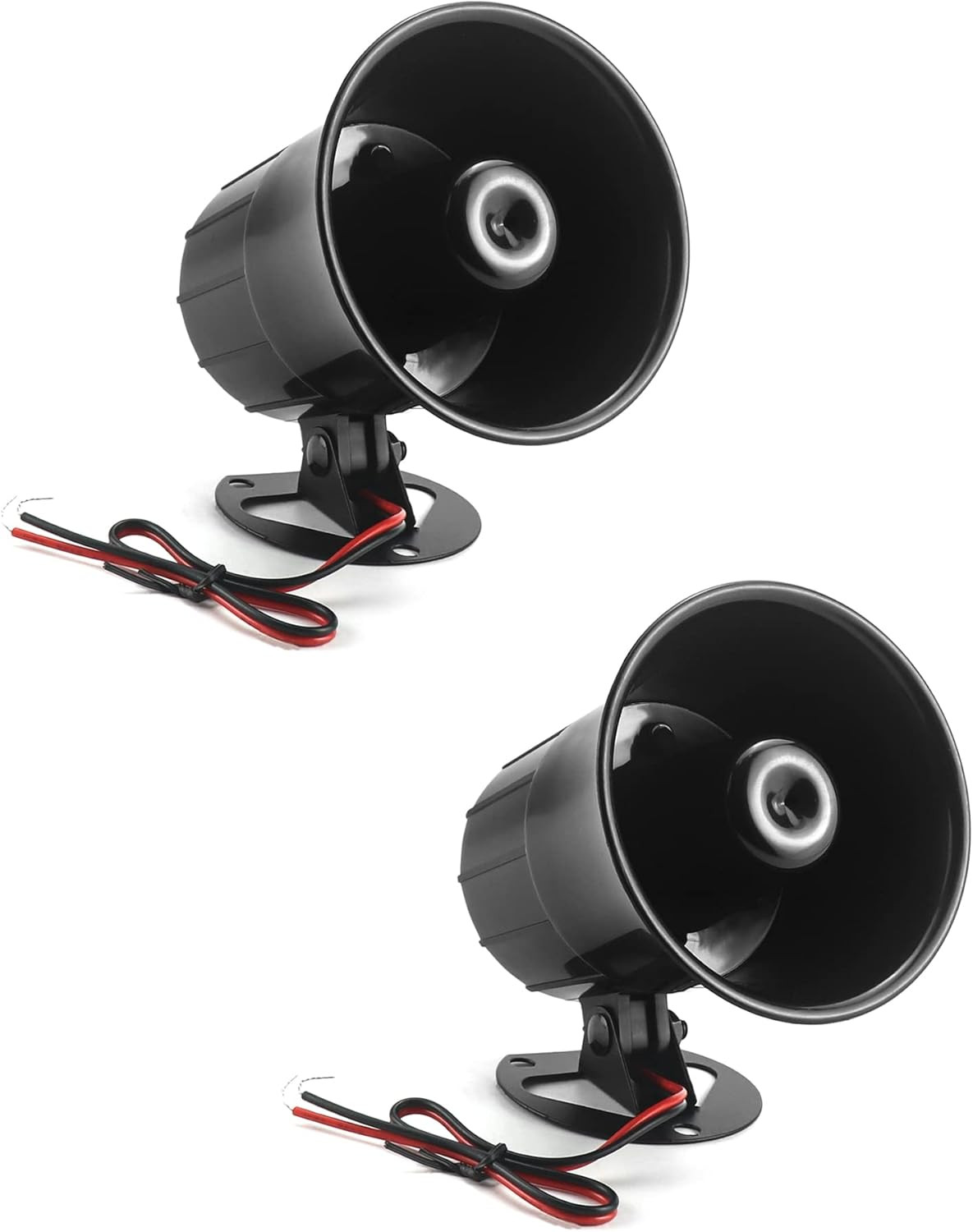 2Pack DC 12V Electric Siren Horn 110dB Loud Wired Alarm for Home Security System