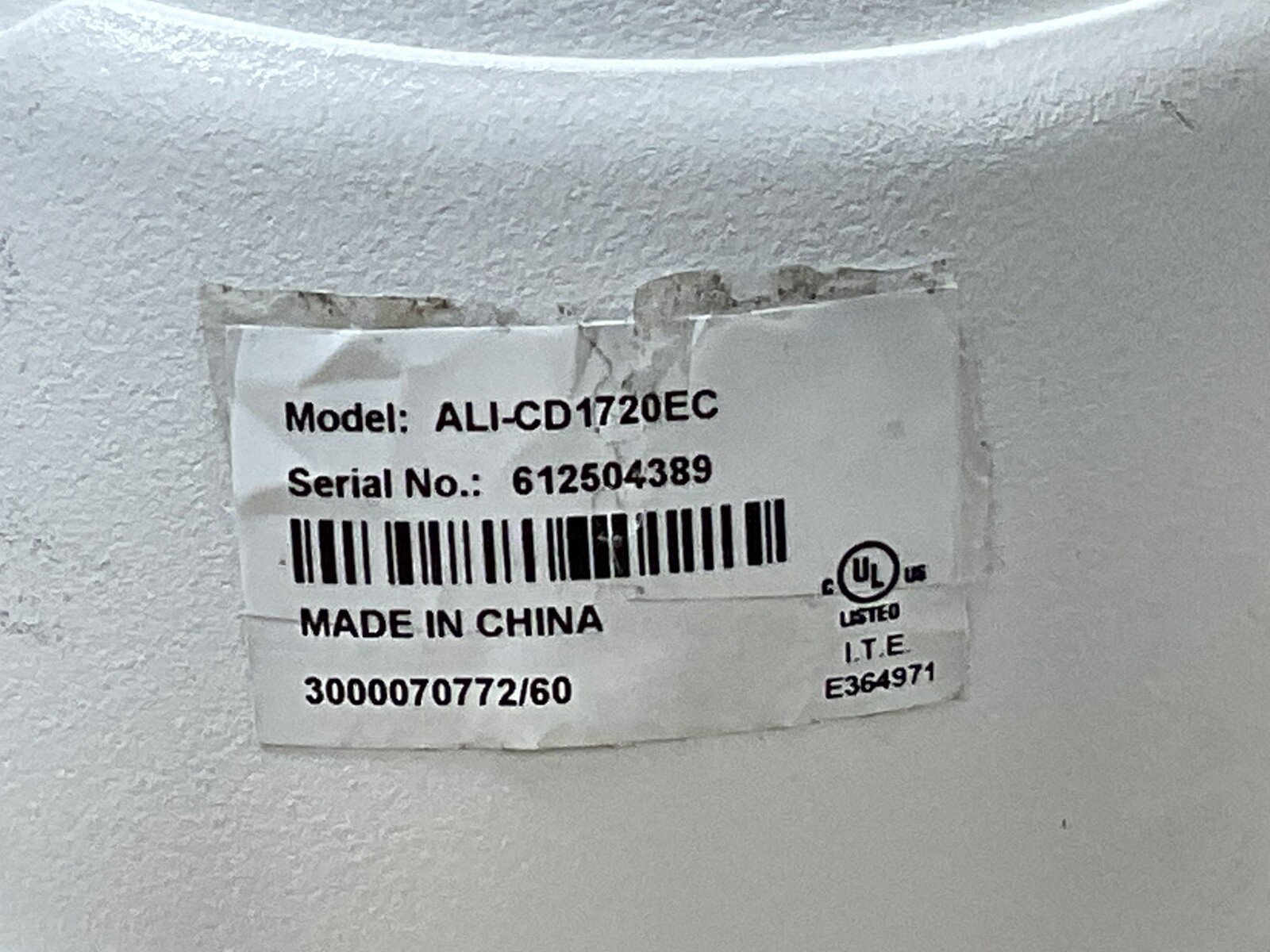 Lot of 5 Alibi ALICD1720EC HD-TVI, AHD, CVBS IR Outdoor Dome Secur Cam/MAR615