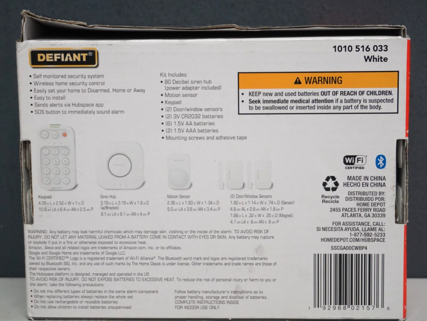 Defiant Smart Home Alarm System with WiFi and Bluetooth, Powered by Hubspace
