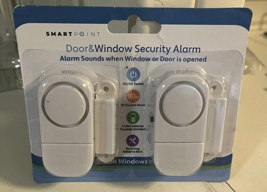 Smart Point Security Window and Door Alarms 2 pack 90dB Batteries Included NEW
