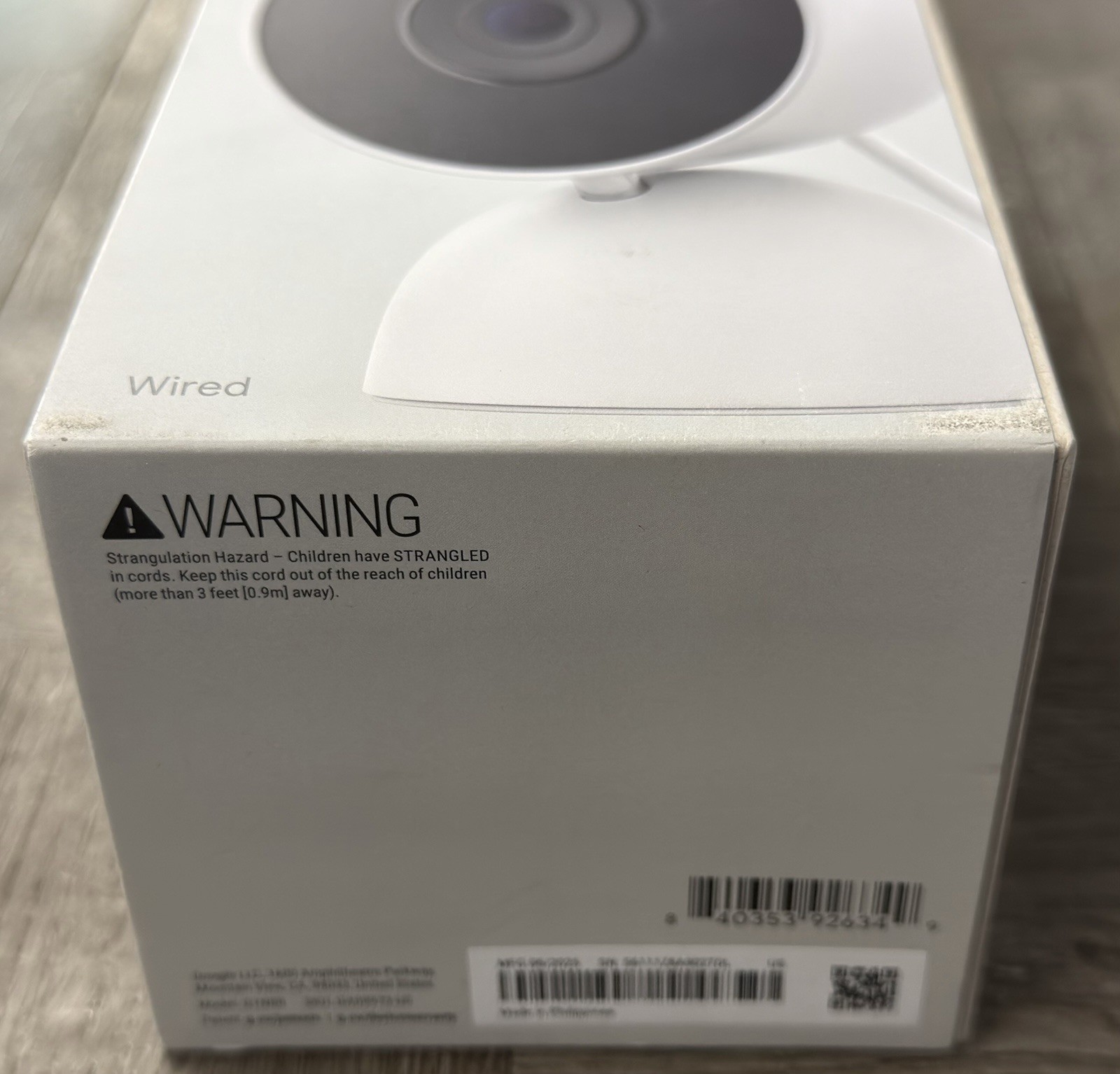 Google Nest Cam Indoor 2K (Wired, 3rd Gen) Snow #GA09973-US (NEW/SEALED)
