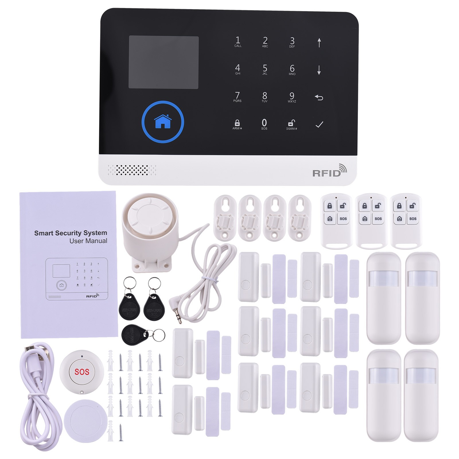 4G WiFi Wireless Home Alarm System DIY Smart Wireless Alarm System With TY GNQX