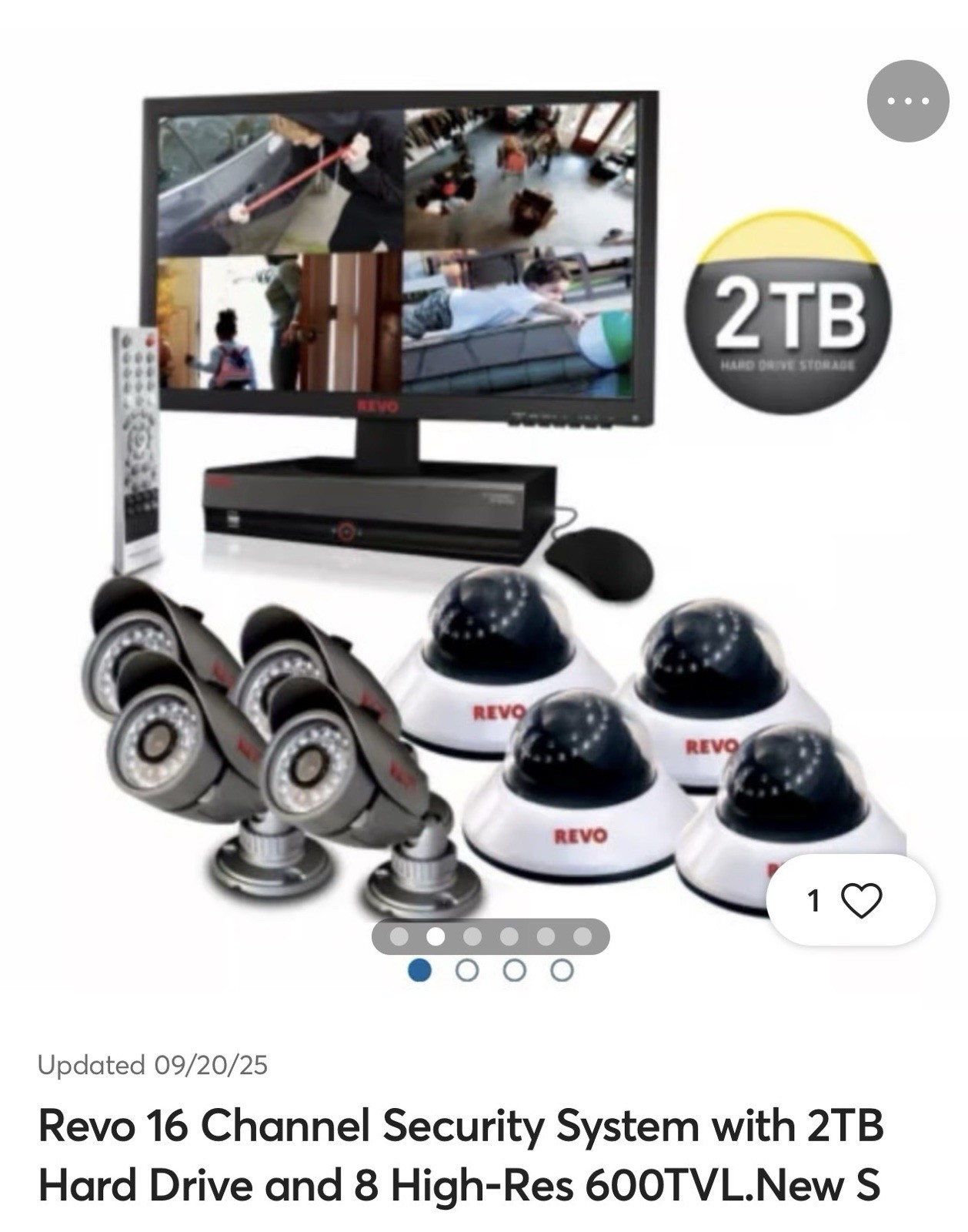 Revo 16 Channel Security System with 2TB Hard Drive and 8 High-Res 600TVL…