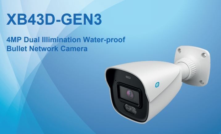 Epcom XB43D-GEN3 Camera IP Bullet 4MP (2K) 2.8mm Lens IR 98ft Mic PoE