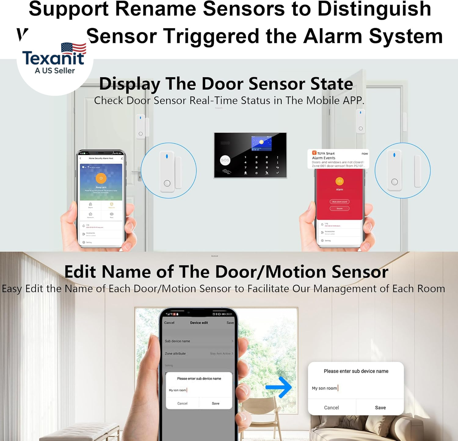 Home Security System with Camera, Wifi + GSM Home Alarm Kit with Phone App Alert