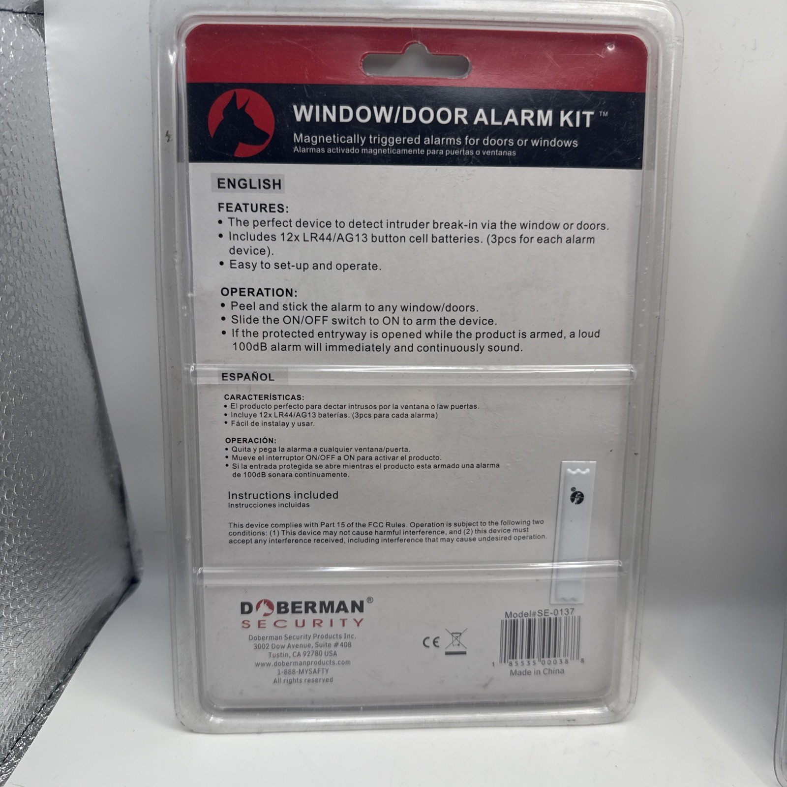 (2) 4 packs Doberman Security Window Door Alarm Kit Magnetically Triggered Alarm