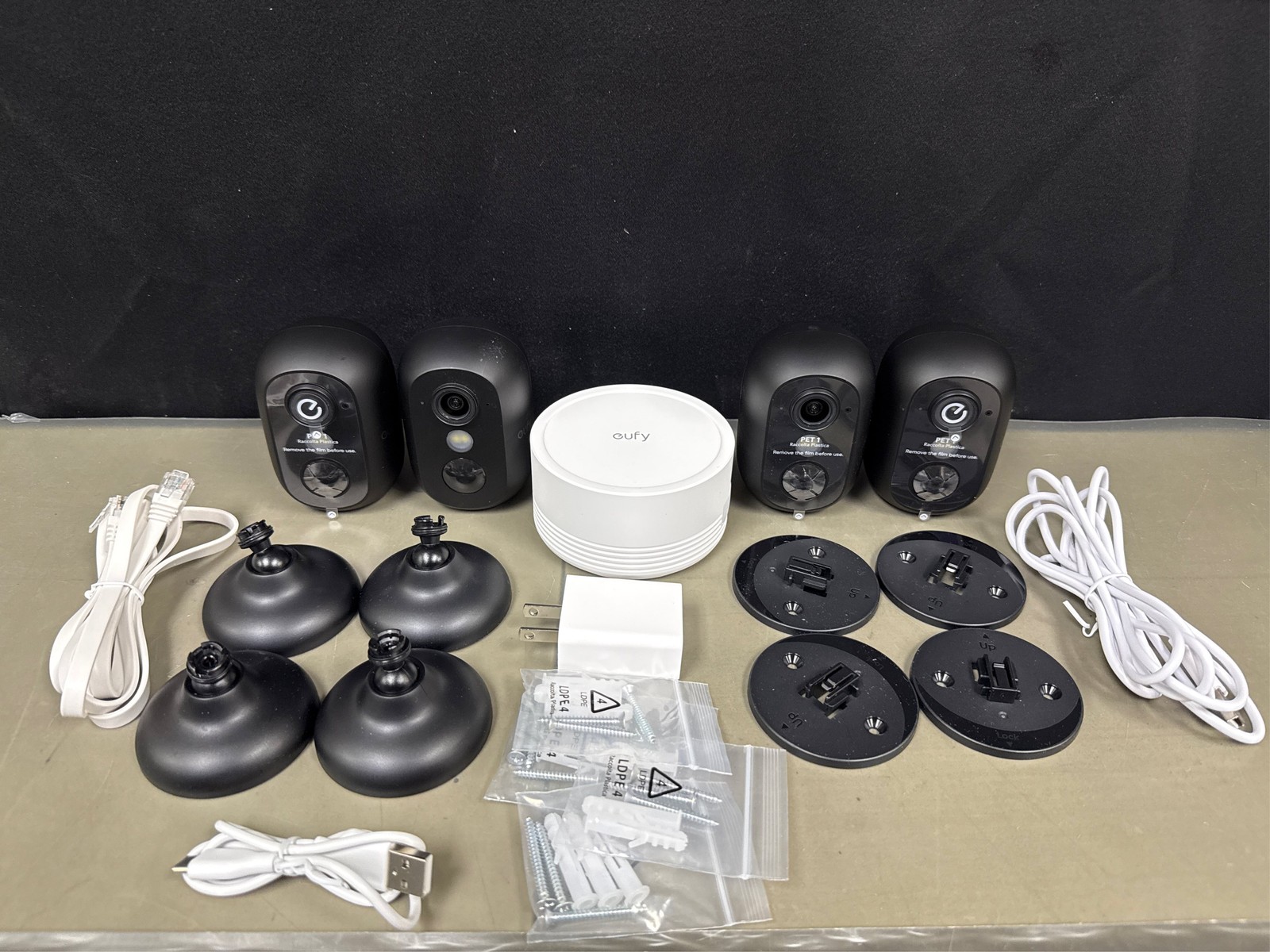 eufy Security eufyCam C35 4-Cam Kit, Wireless Security Indoor/Outdoor Camera, Ma