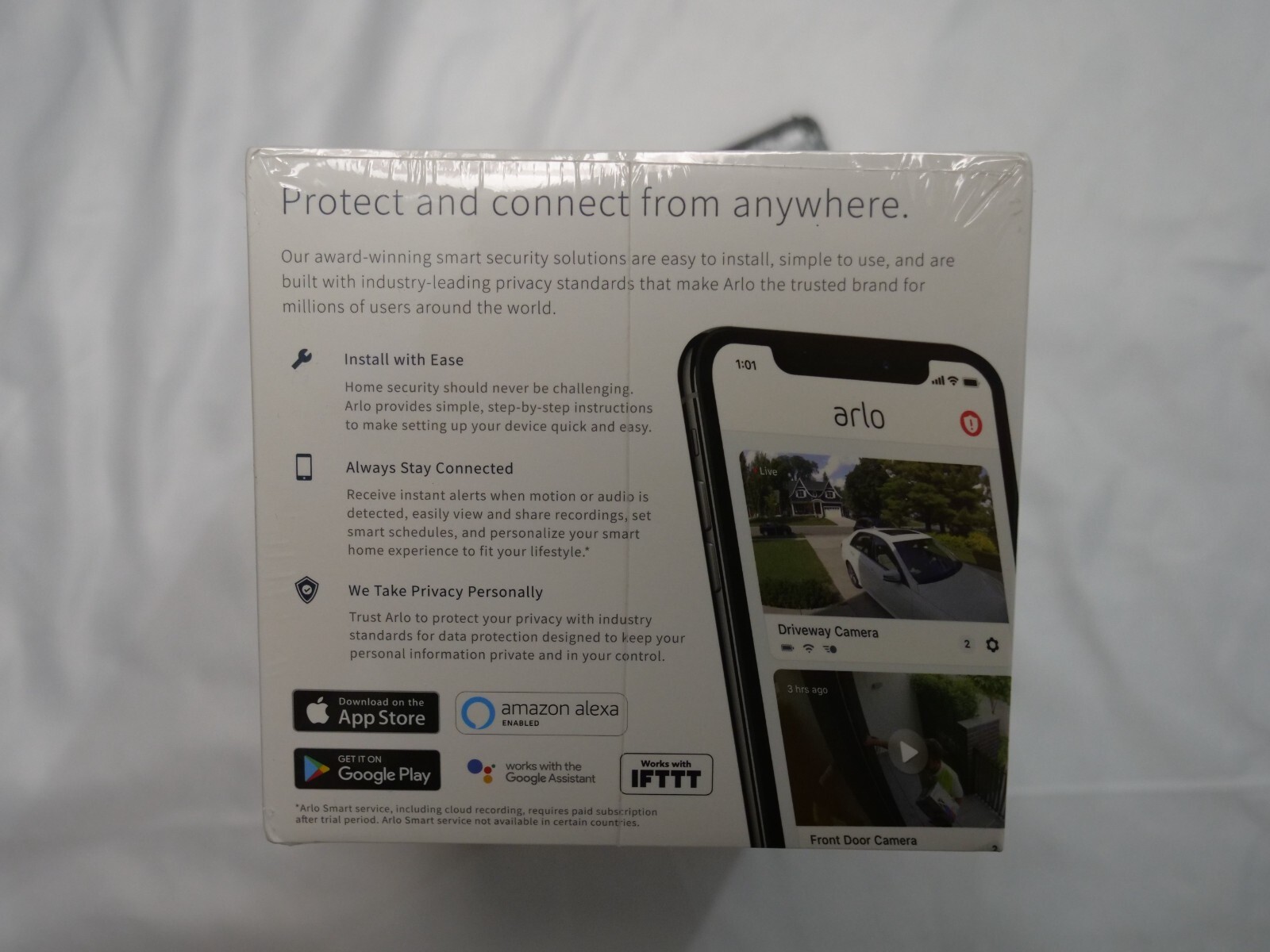 Arlo Essential Spotlight Indoor Outdoor 1080p HD Wireless Camera – Pack of 3