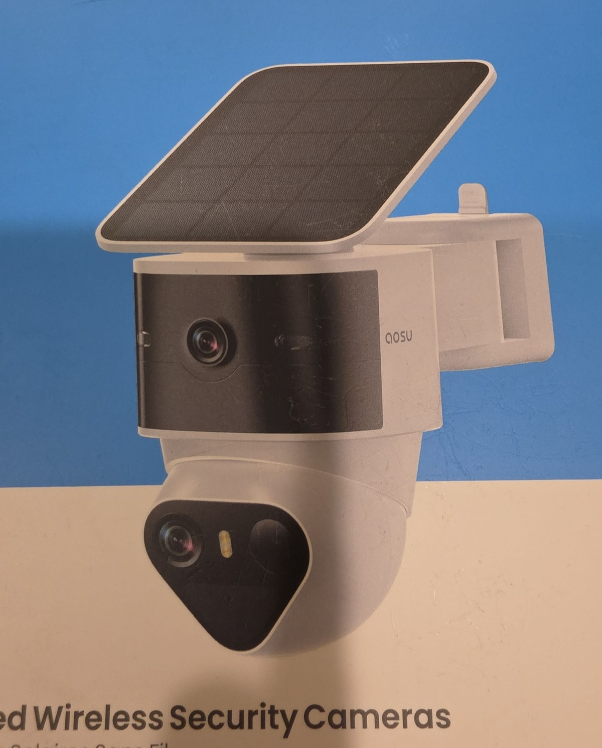 AOSU SolarCam T2 Pro Dual Solar Wireless Security Camera 3K Google Home Alexa