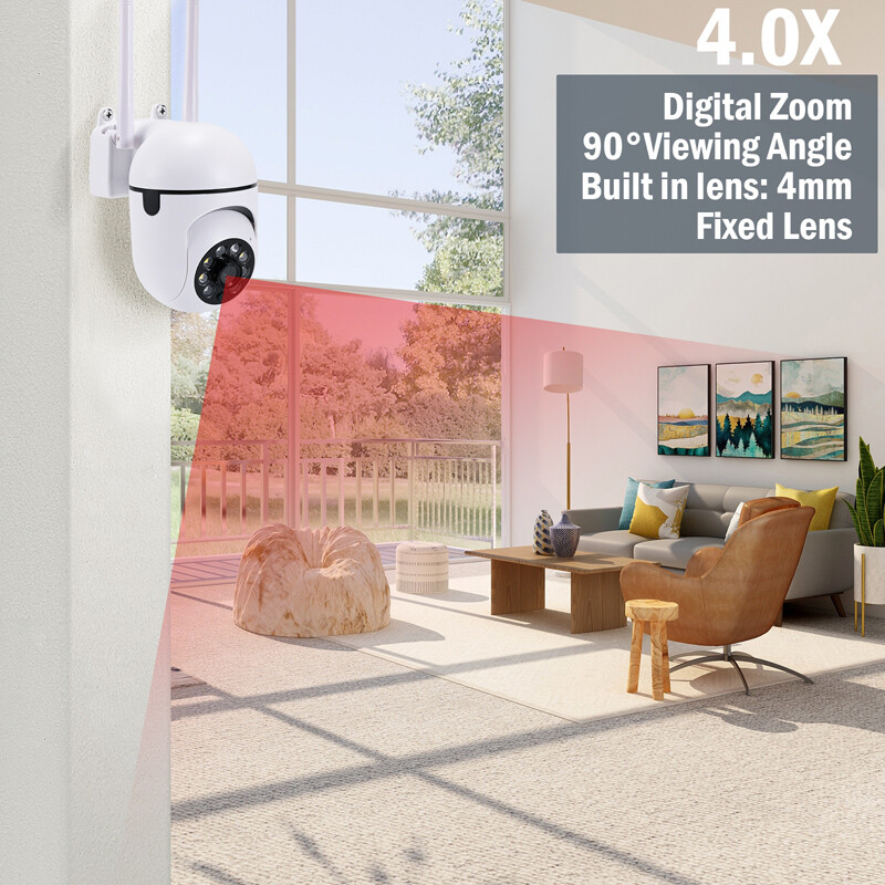 2MP 1080P HD Wifi IP Camera Pan/Tilt Outdoor Home Smart CCTV Night Vision IR Cam