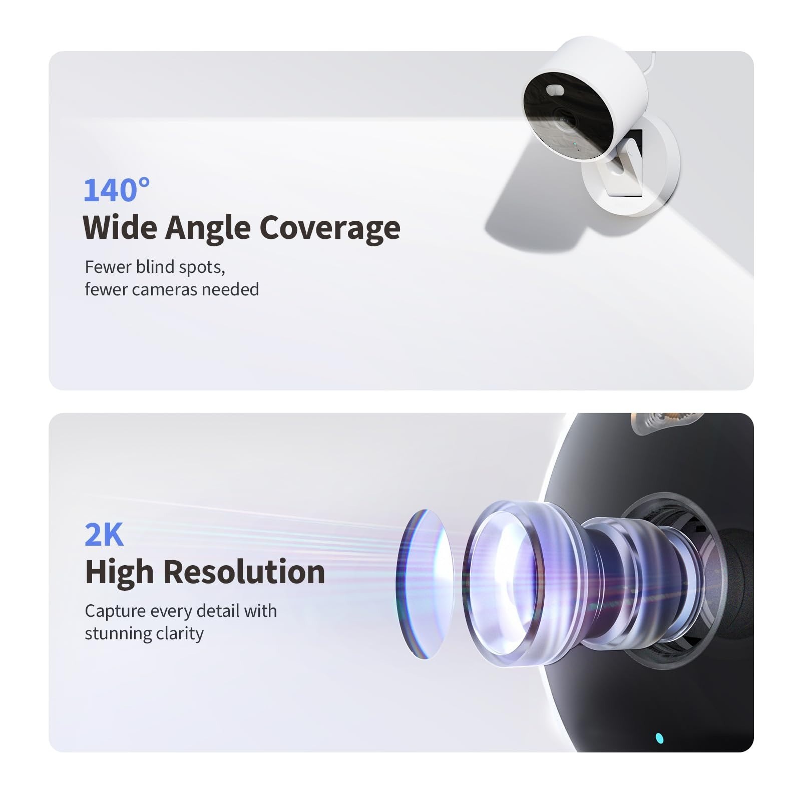 Aqara G100 2K Indoor/Outdoor Security Camera, HomeKit, Alexa, Google