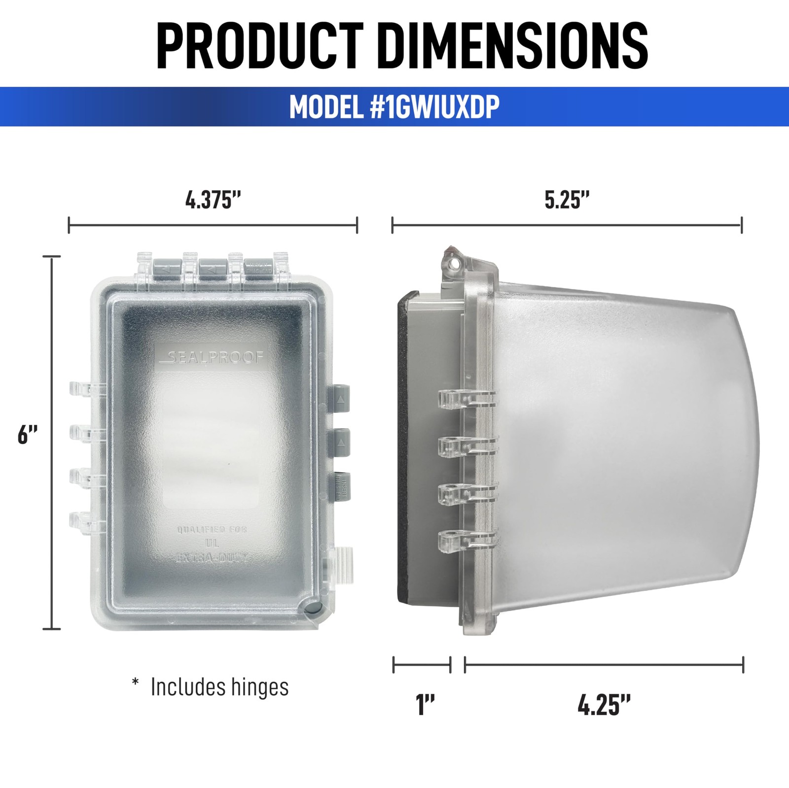 Sealproof 1-Gang Weatherproof In Use Outdoor Outlet Clear Frost – Deep Cover