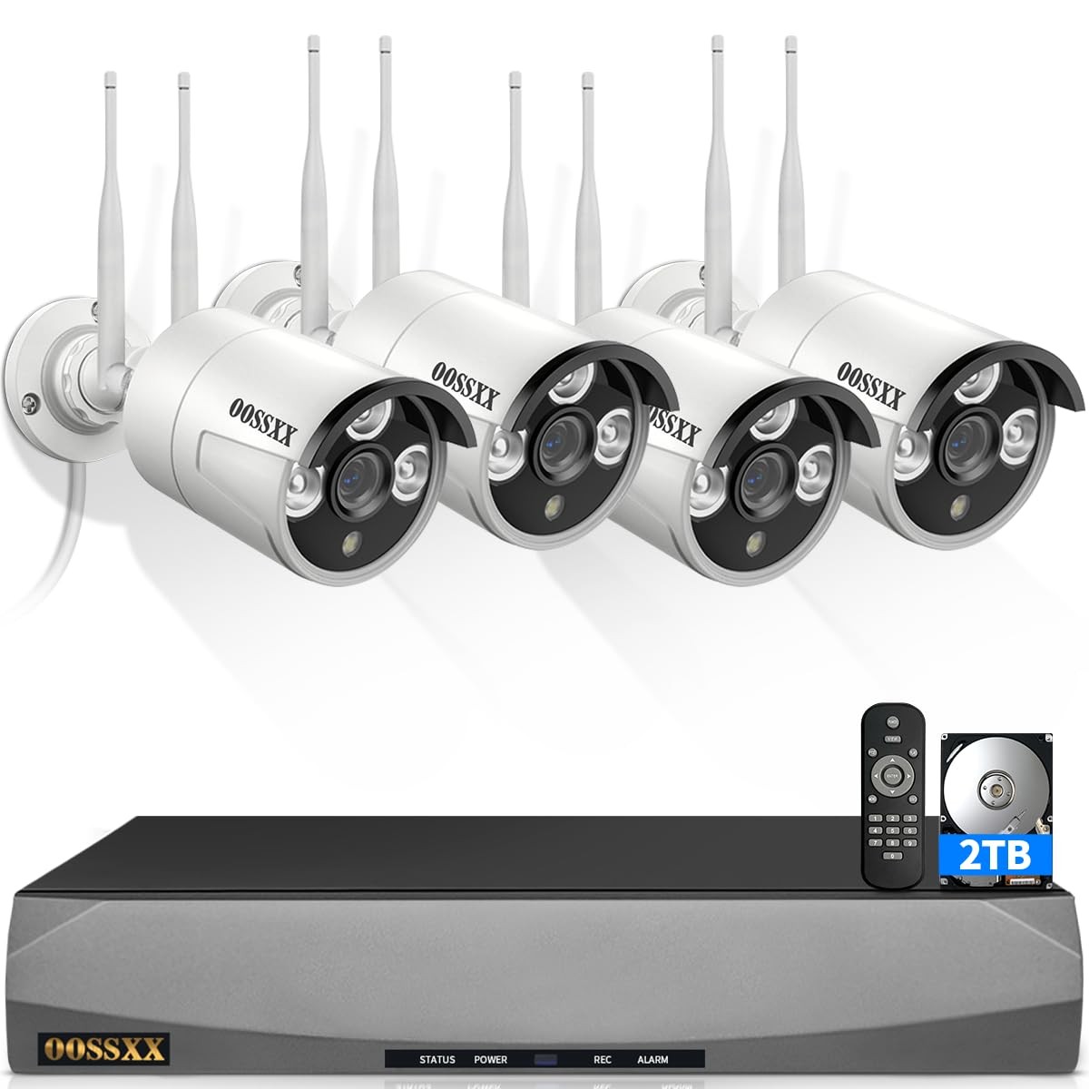 Dual Antennas for Wi-Fi Enhanced AI Human Detected 2K 3.0MP Wireless Security…