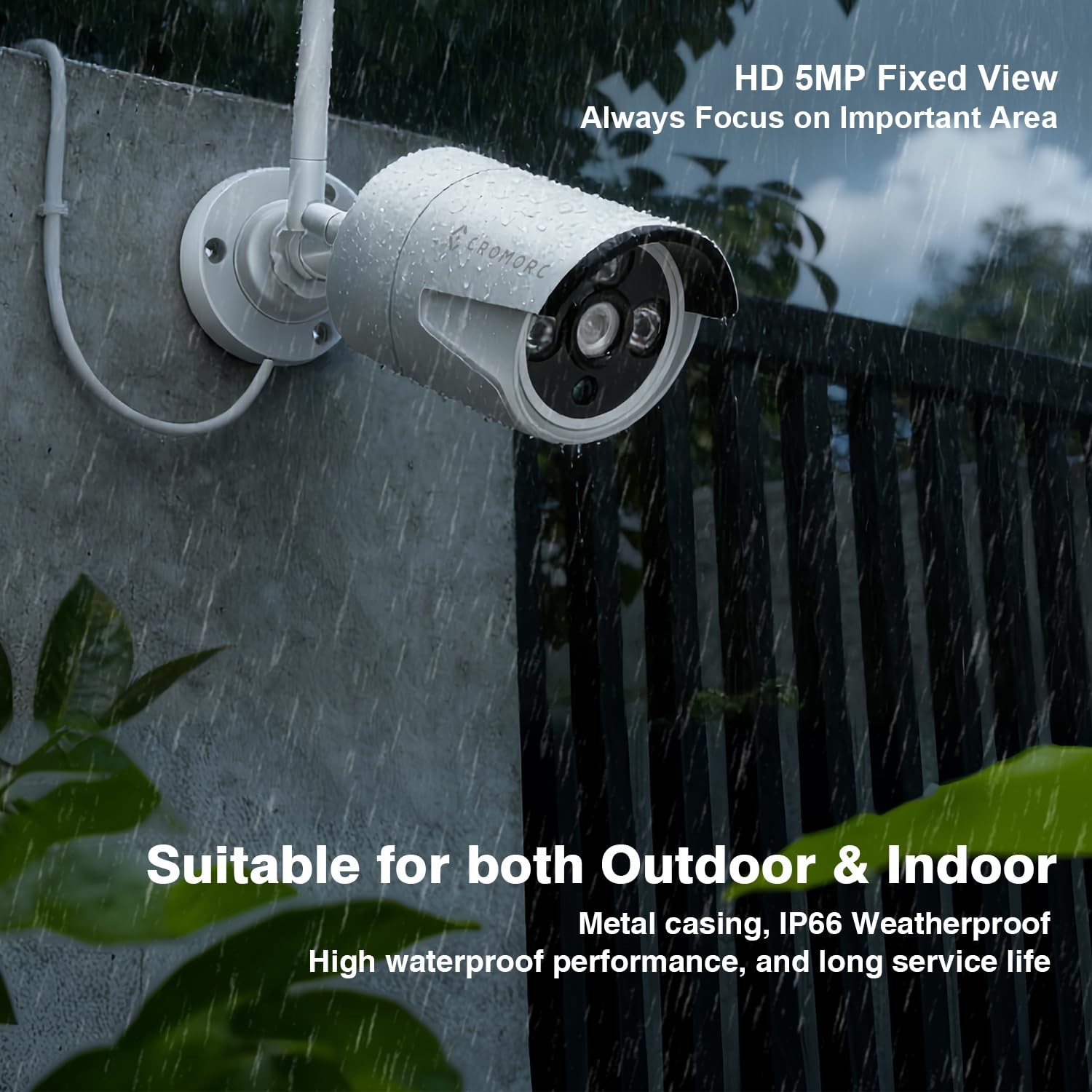 10CH Expandable Wireless Security Camera System with 10.1″ Monitor 4pcs 5MP I…