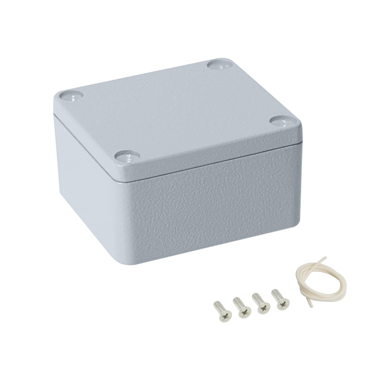 LeMotech Aluminum Alloy Metal Junction Box IP67 2.5″x2.2″x1.3″, grey