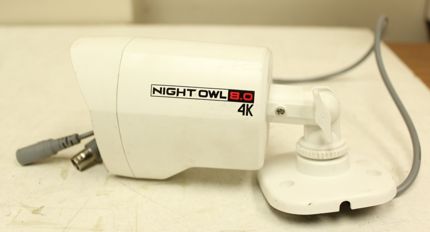 NIGHT OWL 8.0 4K BULLET SECURITY CAMERA 15V WHITE – UNTESTED