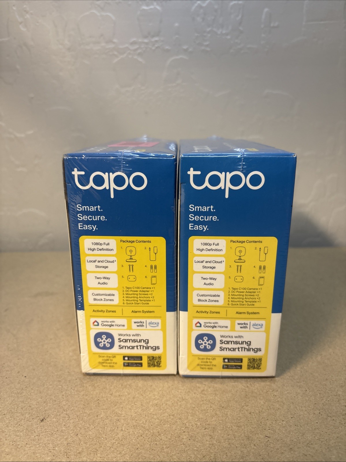 2x New TP-LINK Tapo 2k Indoor Security Wi-Fi Camera Tapo Night Vision Sealed