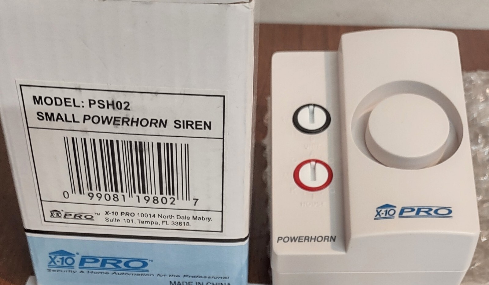 PSH02 X-10 PRO Home Security Small PowerHorn Siren