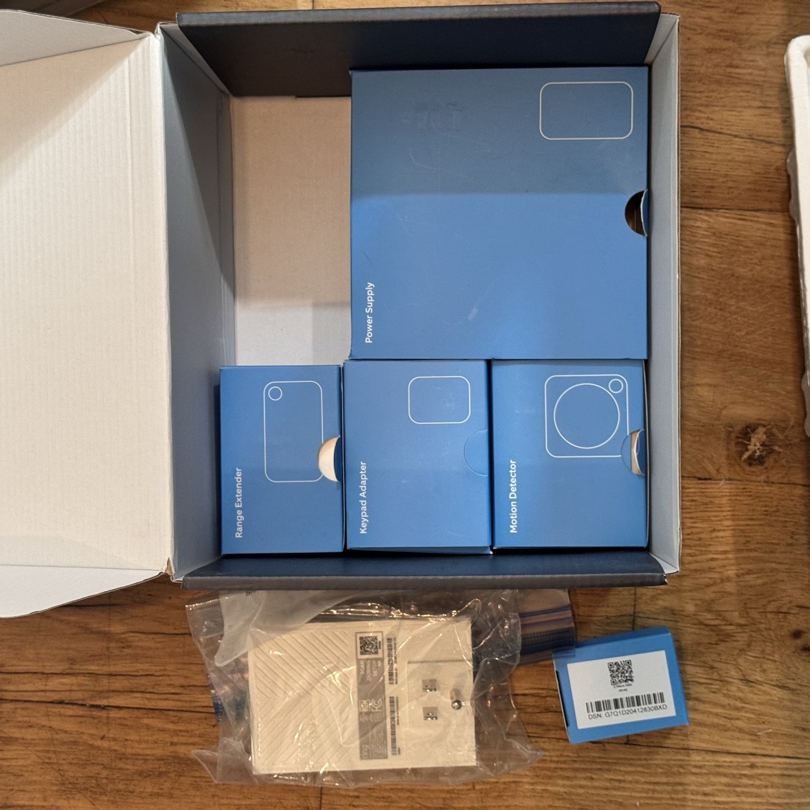 Ring Alarm 5-Piece Home Security Kit Open Box Complete Never Installed White
