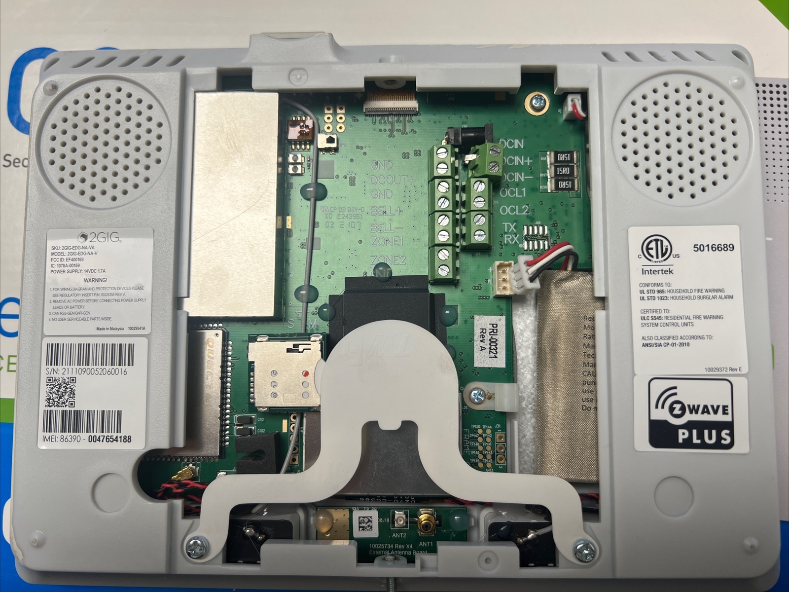 2GIG EDGE ALARM PANEL MAIN KEYPAD 2GIG-EDG-NA-VA