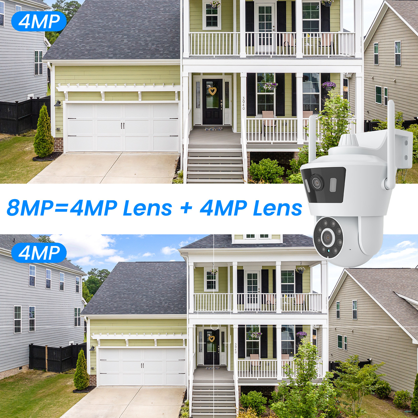 ANRAN 4MP Double Lens HD Wireless Security Camera Home WiFi Outdoor Night Vision