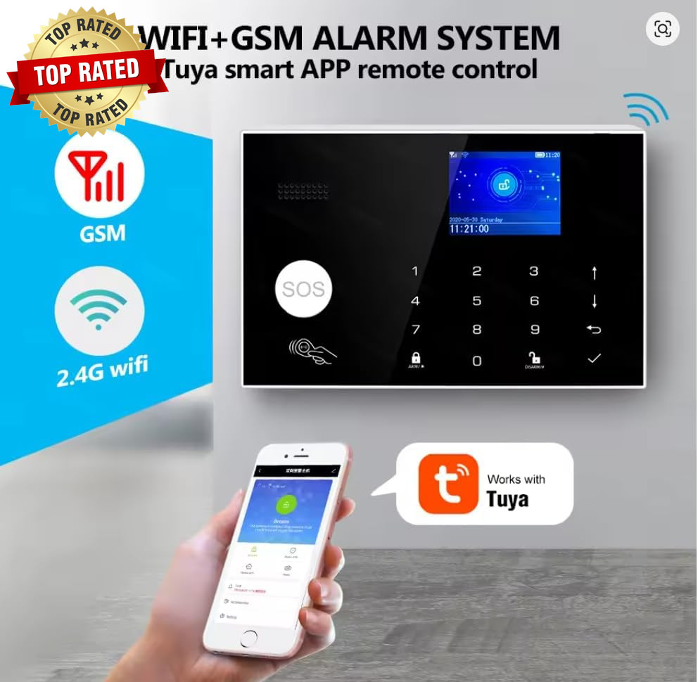 Wifi and 3/4G GSM Home Burglar Security Alarm System Auto Dial with Smart Life a