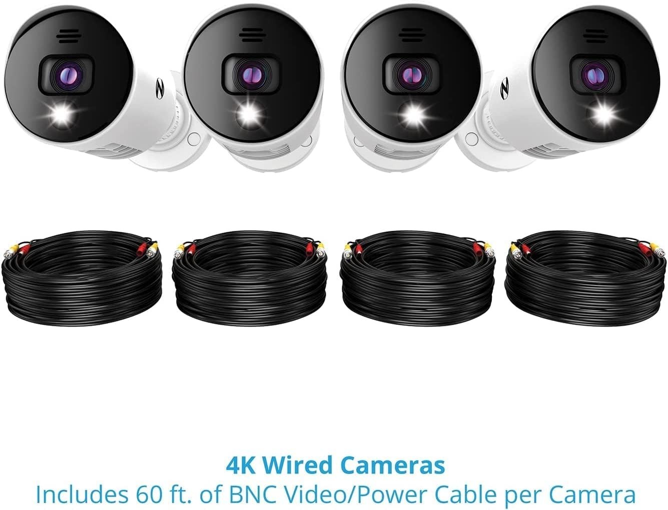 8 Channel 4K Security System with 4 Wired Cameras & 1TB DVR for Ultimate Safety