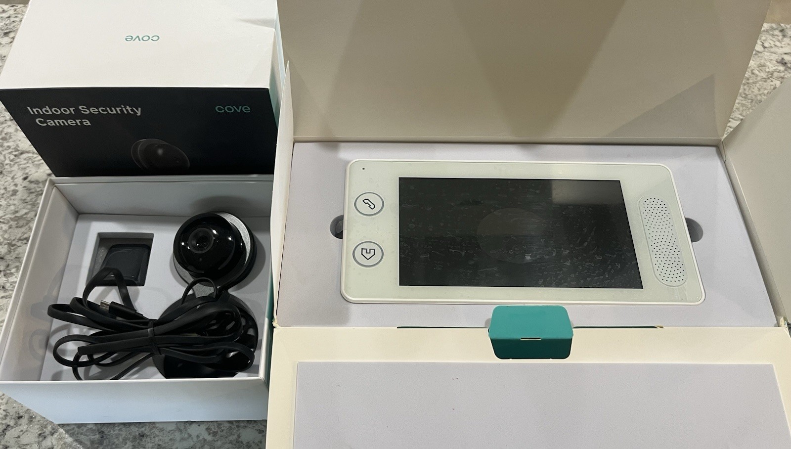Cove White Wireless Home Security System Touchscreen Panel W/ Indoor Camera