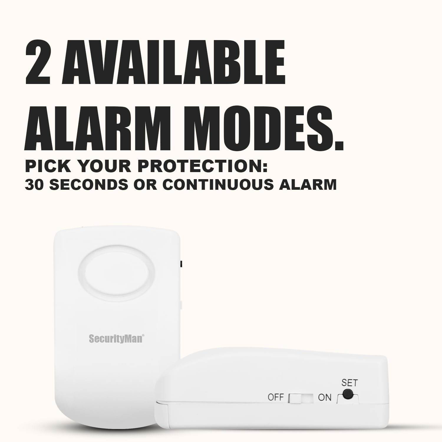Portable Door Handle Alarm – 130dB Vibration Triggered Security Alarms (2 Pack)