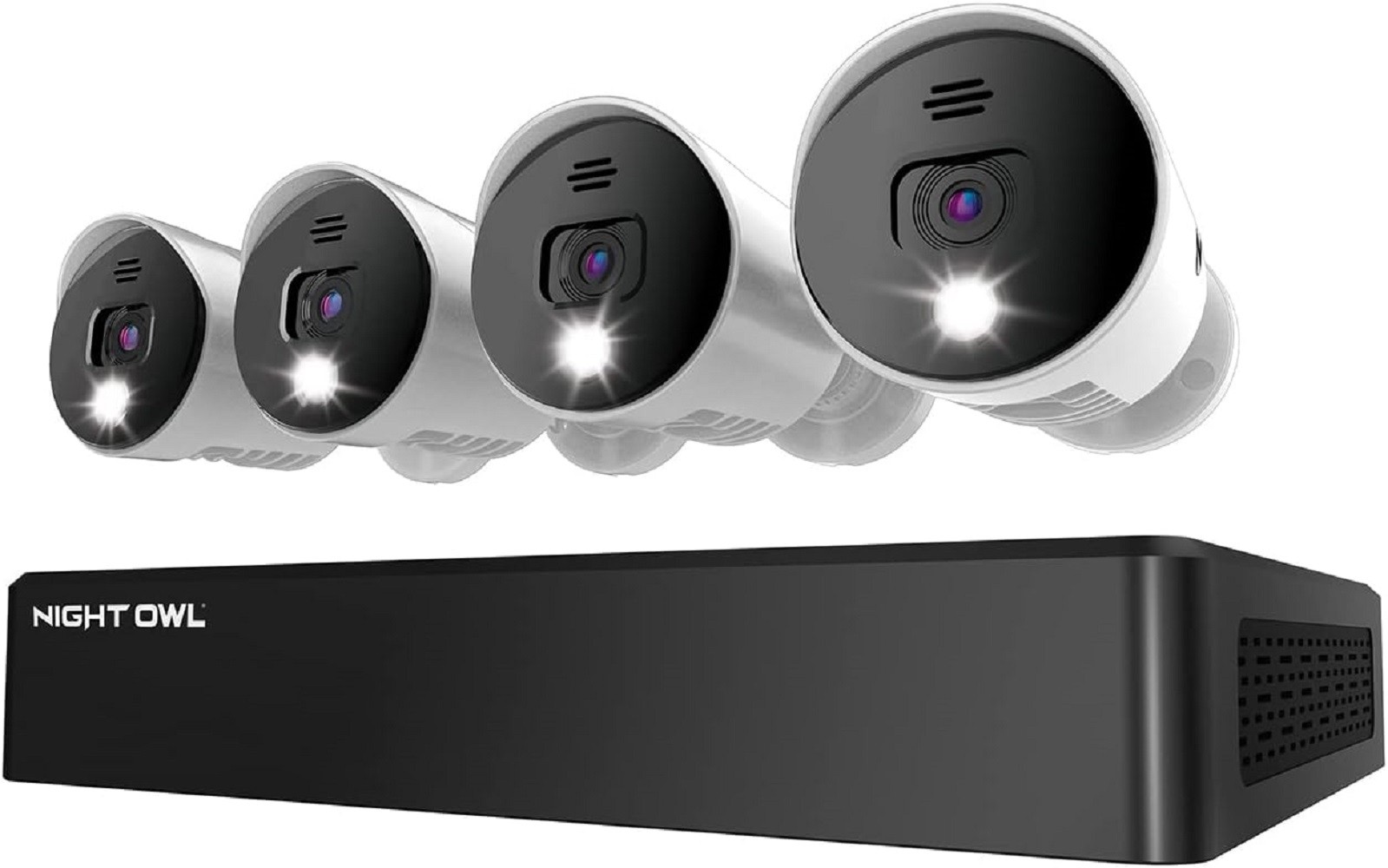 Night Owl 4-CH Video Home Security Camera System Wired 4K UHD Indoor/Outdoor Blu