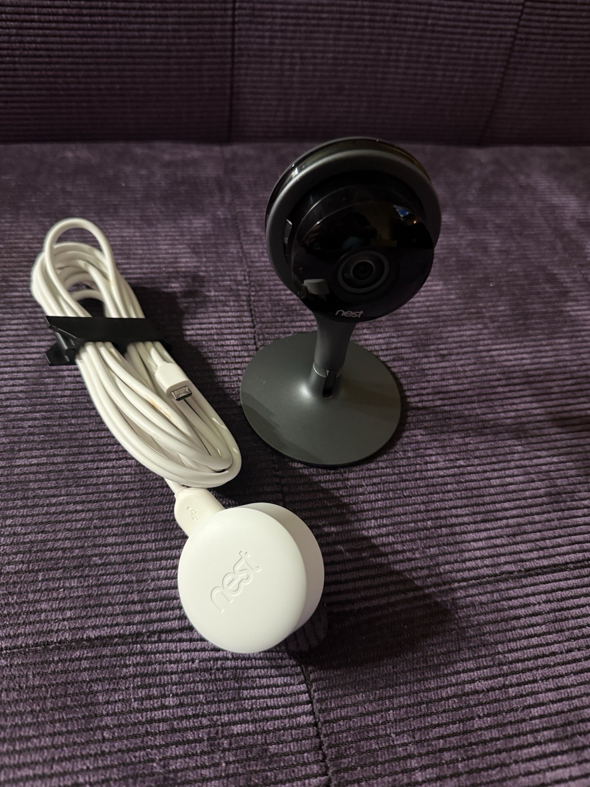 Google Nest Cam Indoor Security Camera WiFi A0005 Whit Power Cord